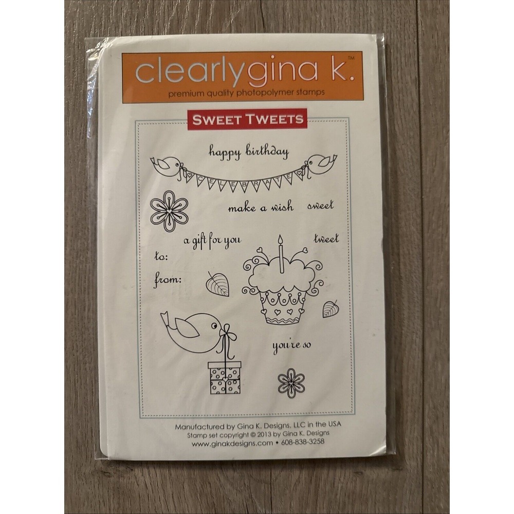 NEW Clearly‎ Gina K. Photopolymer Stamps Sweet Tweets